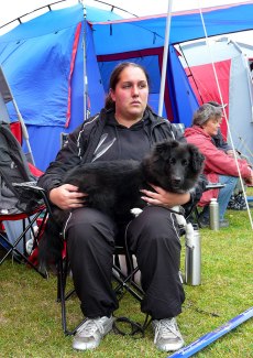 Rebecka och Samo på Agility tävling i Nybro 20090926