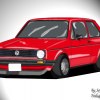 Cartoon VW Golf I