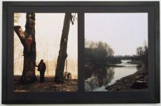 Eija-Liisa Ahtila, Scenographer's mind, 2002. Series of 18 photographs, two in each frame, hand coloured mat. Frame 89 x 206 or 107 x 170 cm. COURTESY MARIAN GOODMAN GALLERY NEW YORK, PARIS