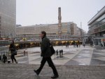 Stockholm, Sergels Torg in February. Photo Torun Ekstrand