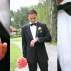 Brudgum väntar med brudbukett | Bröllopsfotograf Brigitte Grenfeldt Stockholm