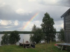 Regnbåge på sommarens sista bild...