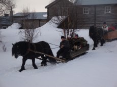 Vi lämnar Lomviken och åker ut på sjön