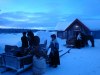 Solvieg, vår filmstjärna gör sig i ordning för avfärd.