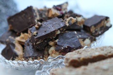 LCHF snickers med blåbär