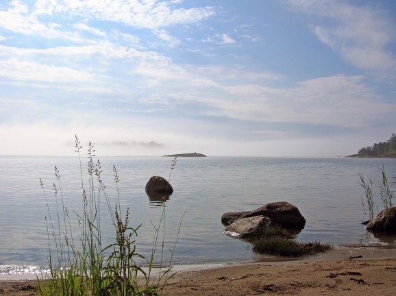 Vacker utsikt från stranden