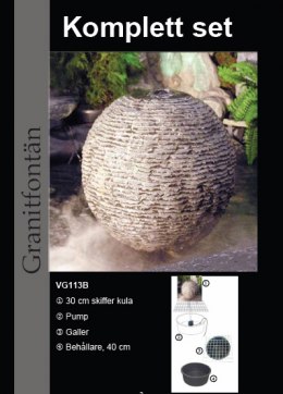 Art.nr: VG113B. Granitfontän 30cm i set om 2st