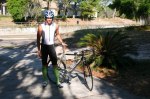 Micke under försäsongslägret i Florida