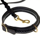 halsband flätat svart