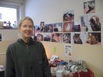Päivi jobbade på med oss andra i lokalen! 