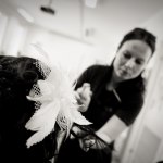 Shara creating hair for a wedding