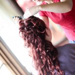 Shara creating hair for a wedding