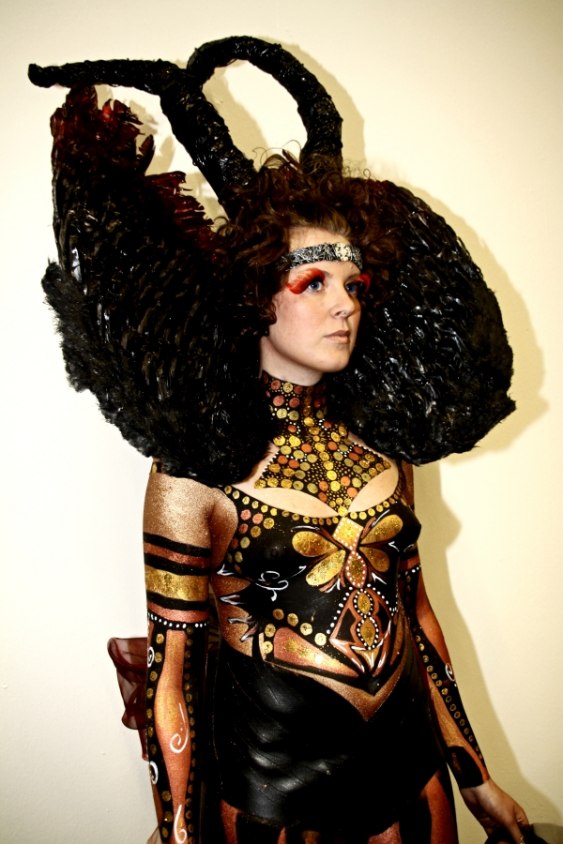 My bodymakeup creation! Wings, horns, makeup,..by Shara
