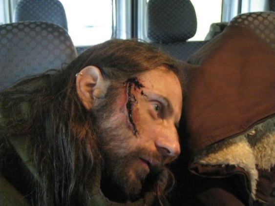 SpecialFX makeup, I created many wounds on the vikings.. this is one of them!
