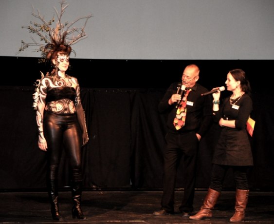 On stage to talk about my work and bodymakeup...