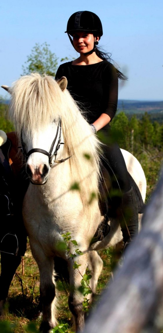 Me and my favourite horse Silfri. I love him to pieces. 