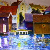Gullholmen akvarellkrita