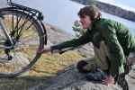 Johannes agerar cykelstöd