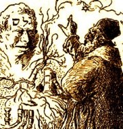 Rabbin Loew och hans golem av Mikolás Ales 1899.
