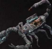 18th century automaton scorpion of assassin origin. From the Dr Cagliostro Collection.