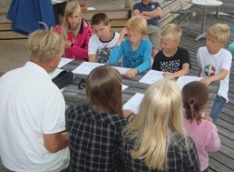 Optimist kurs 2 samlas på Bryggan