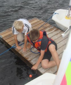 Isac & Jonas tar vatten temp