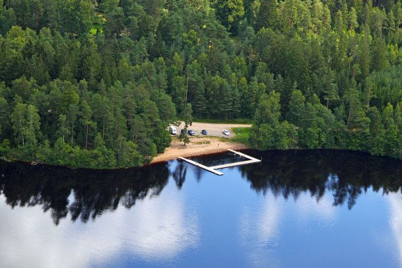 Lite sevärdheter skulle med och detta är badplattsen i området.