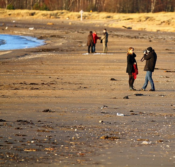 Paret på Västra Stranden testade lite porträtt i motljus