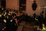 Medlemmar i Heliga Kors Gospel tillsammans med flera andra gospelkörer vid konsert i Karshamn med Gerald T Smith. Foto: Martina Karlsson