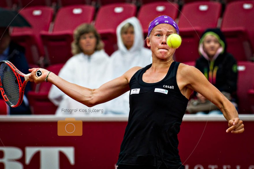 Johanna Larsson spelade bra innan regnet... Foto Klas Sjöberg