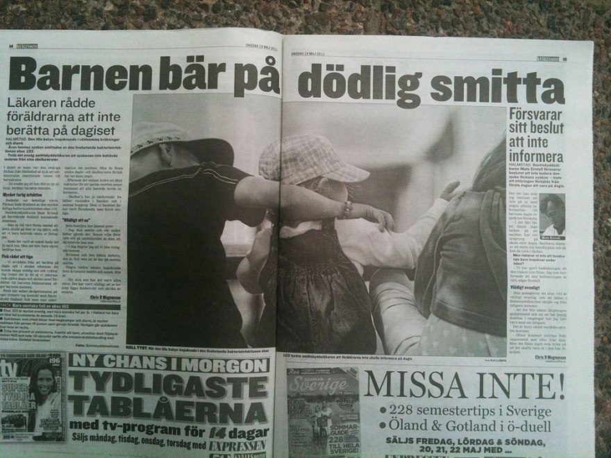 Pressbild från Kvällsposten den 18 maj 2011
