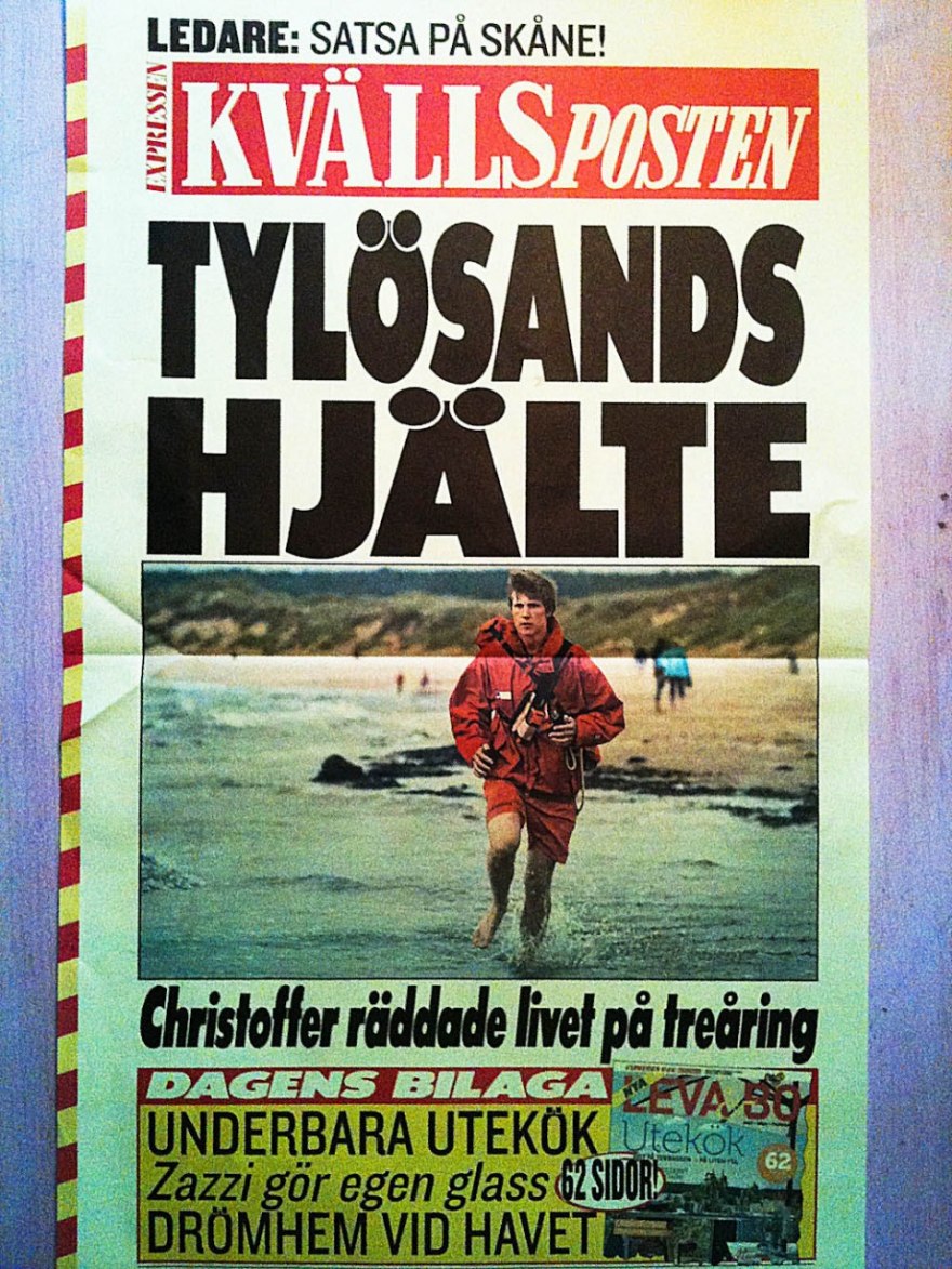 Löpsedel Kvällsposten Fotograf Klas Sjöberg