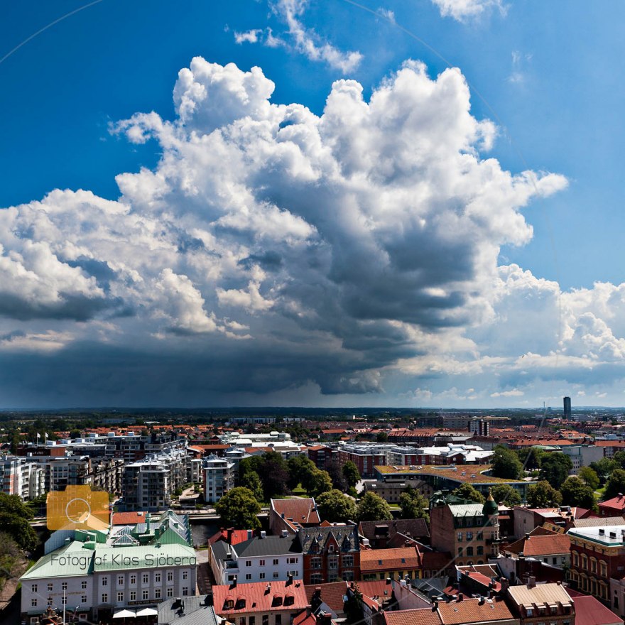 Halmstad från väster mot öster. Foto: Klas Sjöberg