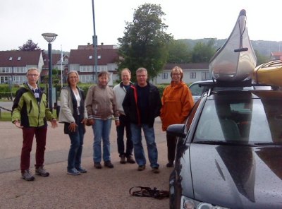 Premiär! Från väster-Folke G, Stina K, Gunilla A, Ulf S, Percy A, Inga H och Tina U bakom kameran