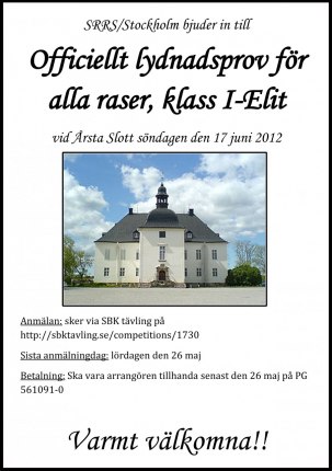 Annons Årsta 17 juni 2012