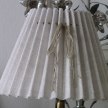 Veckad lampskärm av grovt antikt linne