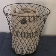 Vintage fil de fer papperskorg