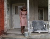 cowgirl i rödrandigt