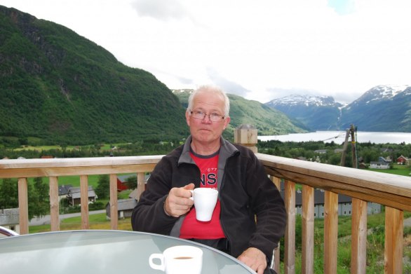 Här brukade vi stanna och fika på vår väg ner till samhället Röldal