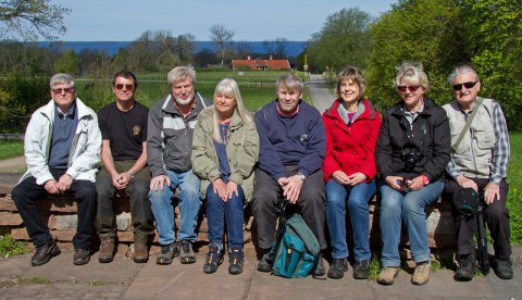 Från vänster Roger, Martti, Hasse, Dzintra, Alf, Lena, Solveig, och Lilliz