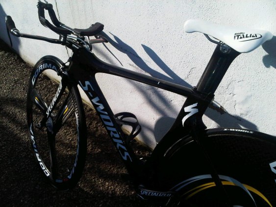 A quick shot of the bike before we left to try the course. 
