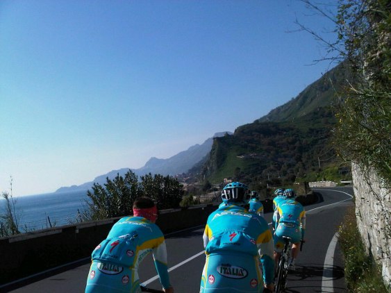 We started the Giro stage about 30km from Messina, along the coast.