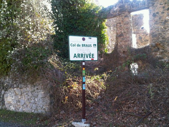 Third climb of the day, Col de Braus, at 1000m