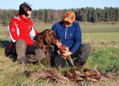 Jaana med sin röda Bergans jacka.