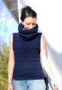 DT-10 Vest w loose collar  design Linda Marveng