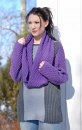 AM-12 Sweater w/loose collar design Linda Marveng