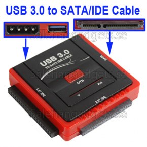 USB 3,0 till SATA / IDE kabel