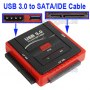 USB 3,0 till SATA / IDE kabel