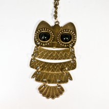 Owl Necklace Bronze