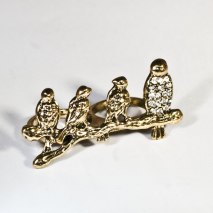 Double Ring Birds Gold